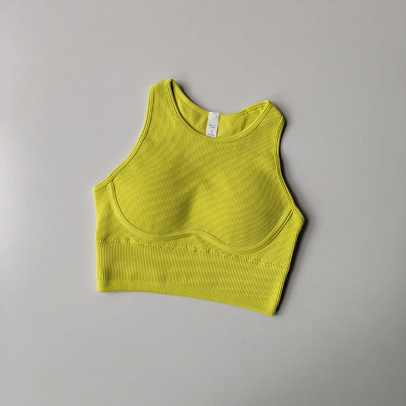 New Running Fitness Sports Vest Integrated Women's High-strength Thread Hollow Beautiful Back Shockproof Tight Yoga Bra Clothing - Image 4