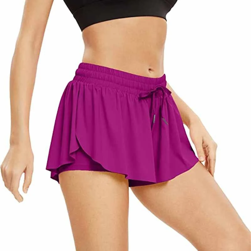 New skorts for women Spring/summer 2023 Fashion Women's Sports Running with Pocket Drawstring Plastic Waist Soft Skirt Pants - Image 7