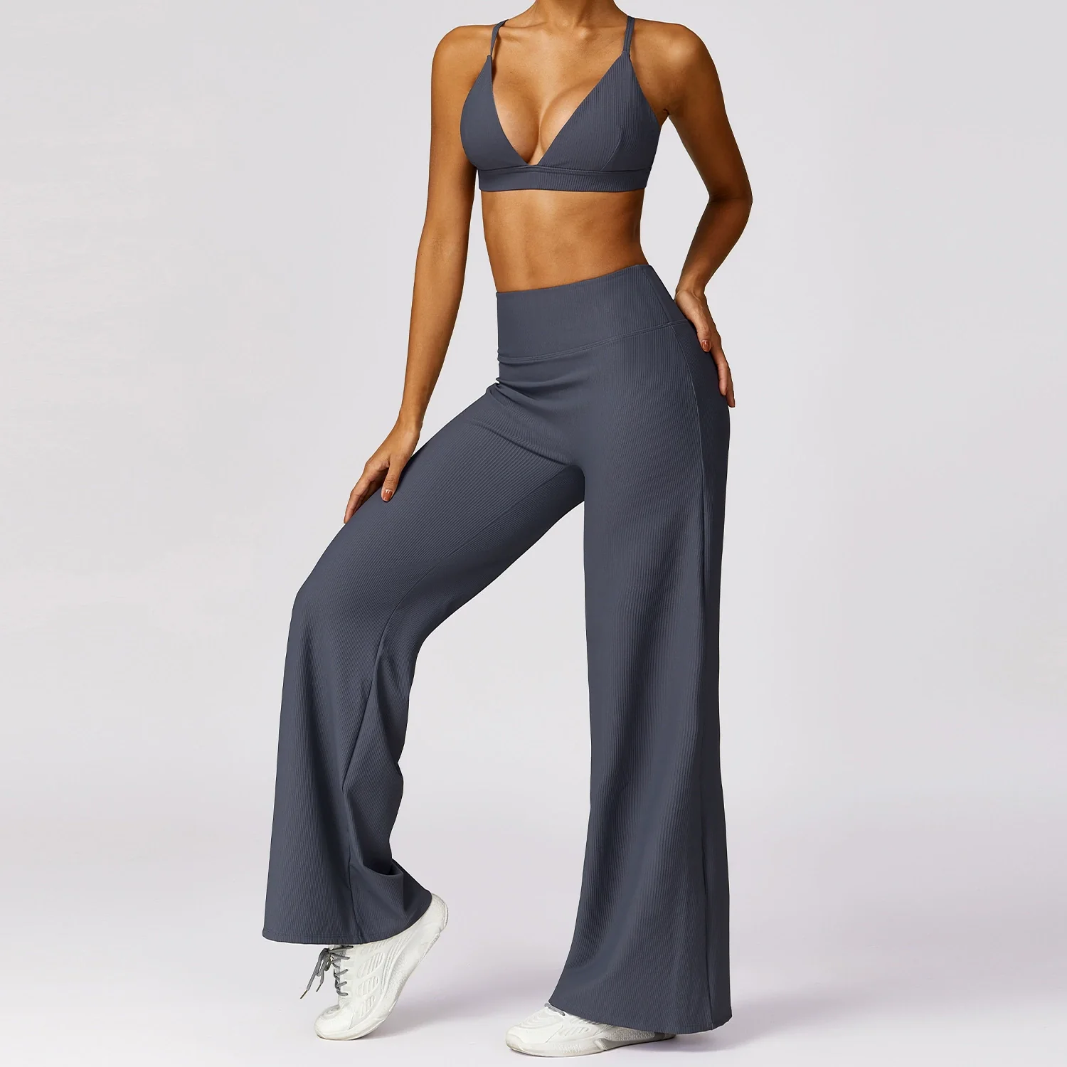New Spring Quick-Drying Tight Beauty Back Yoga Clothes Thread Fitness Vest Suit Blazer Suit Two-piece Set - Image 19