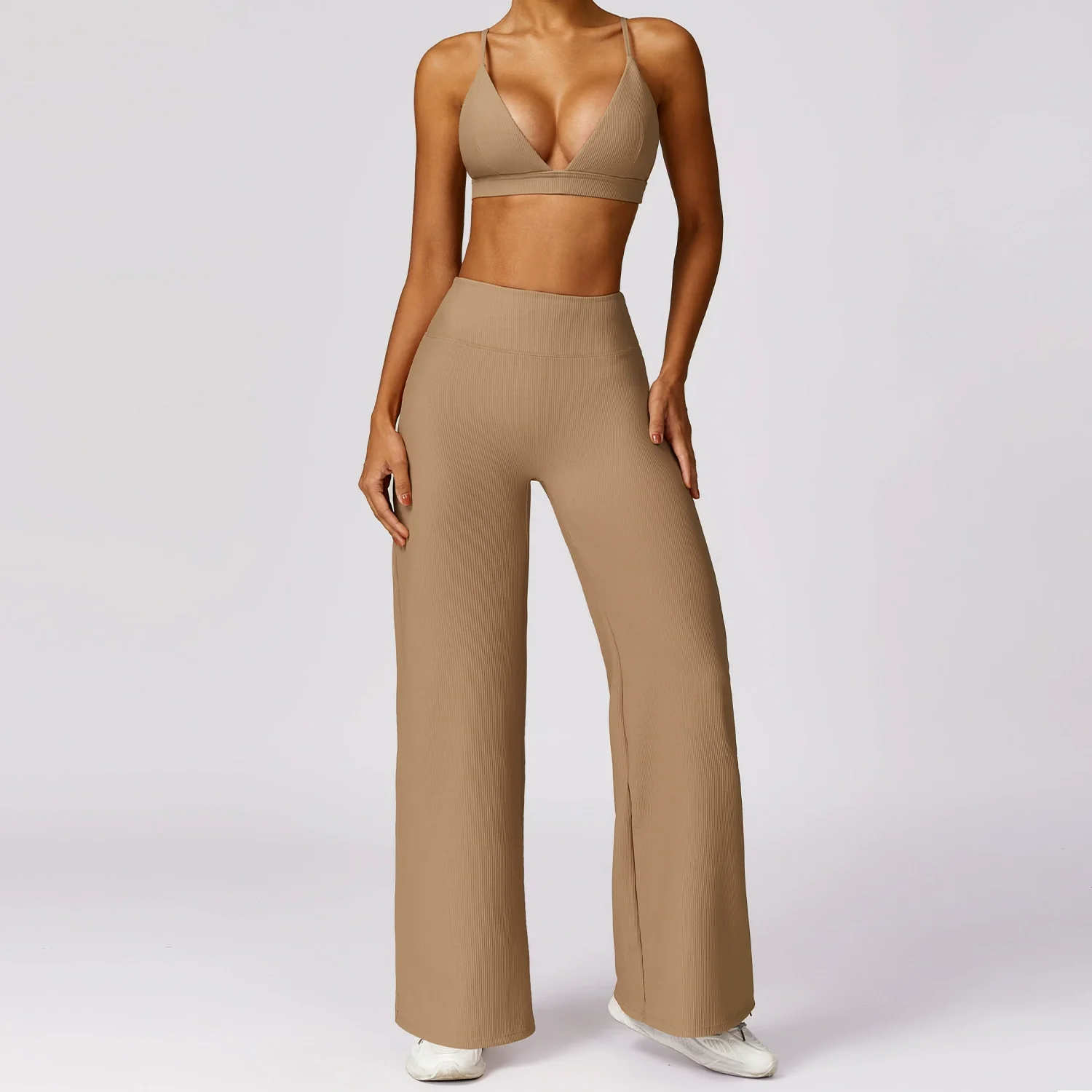New Spring Quick-Drying Tight Beauty Back Yoga Clothes Thread Fitness Vest Suit Blazer Suit Two-piece Set - Image 20