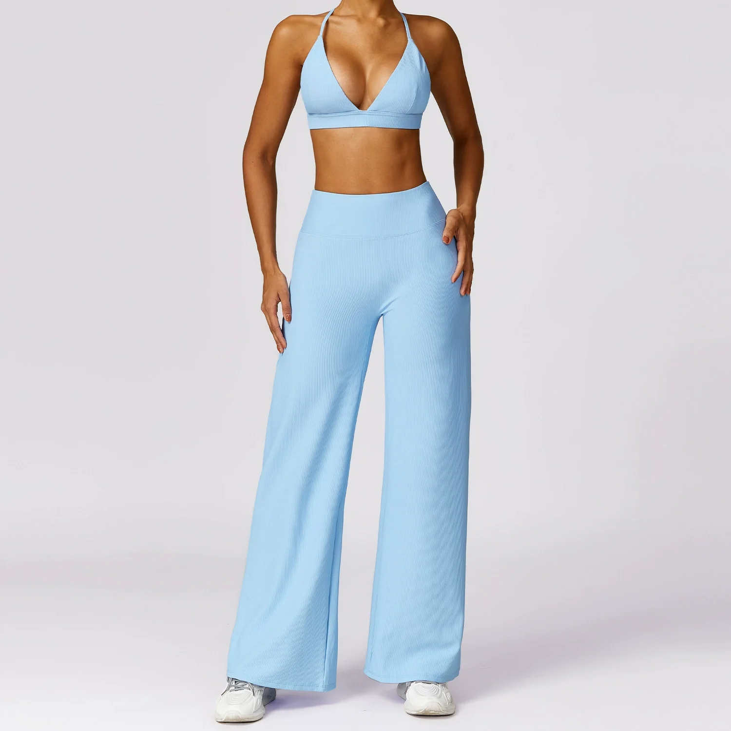 New Spring Quick-Drying Tight Beauty Back Yoga Clothes Thread Fitness Vest Suit Blazer Suit Two-piece Set - Image 21