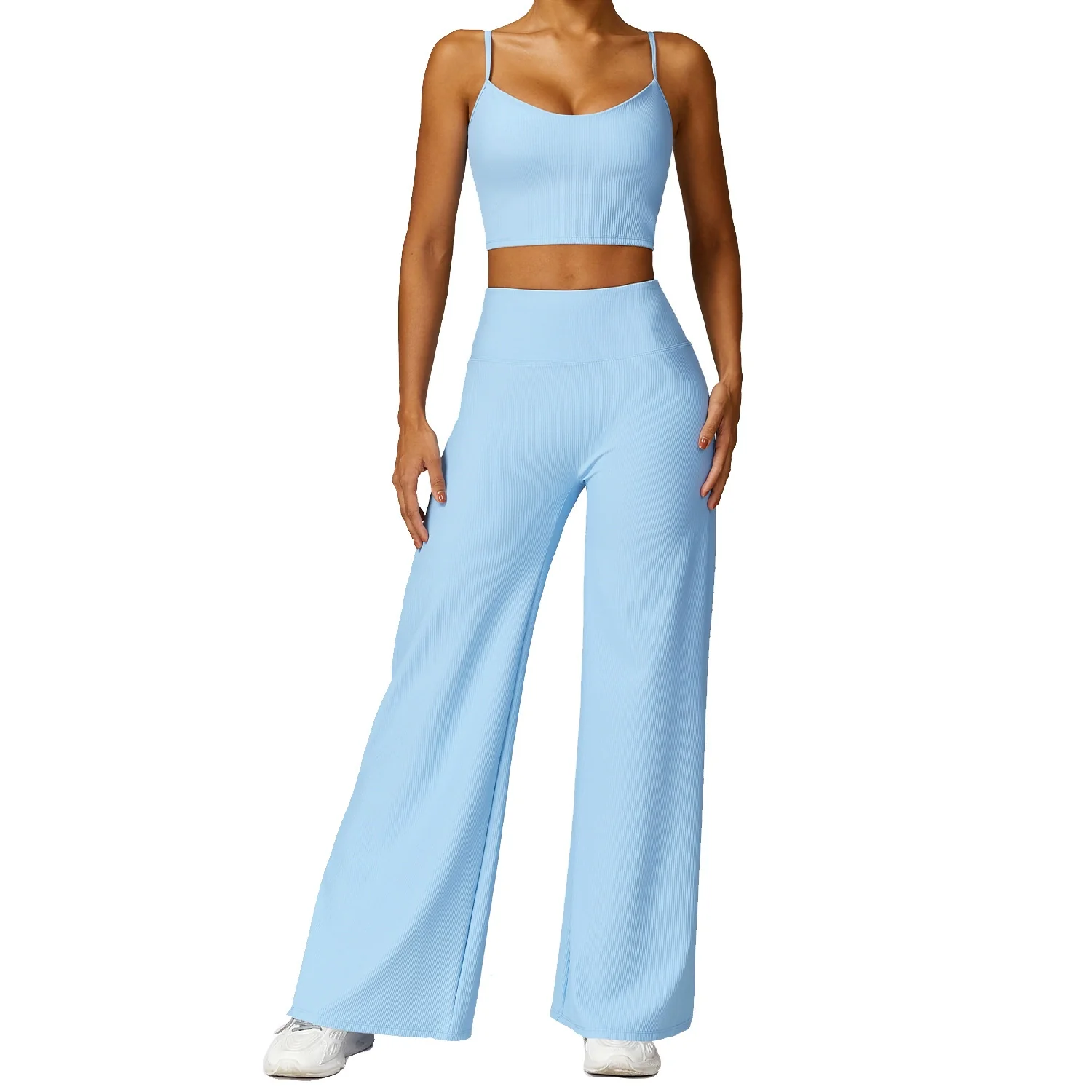 New Spring Quick-Drying Tight Beauty Back Yoga Clothes Thread Fitness Vest Suit Blazer Suit Two-piece Set - Image 5