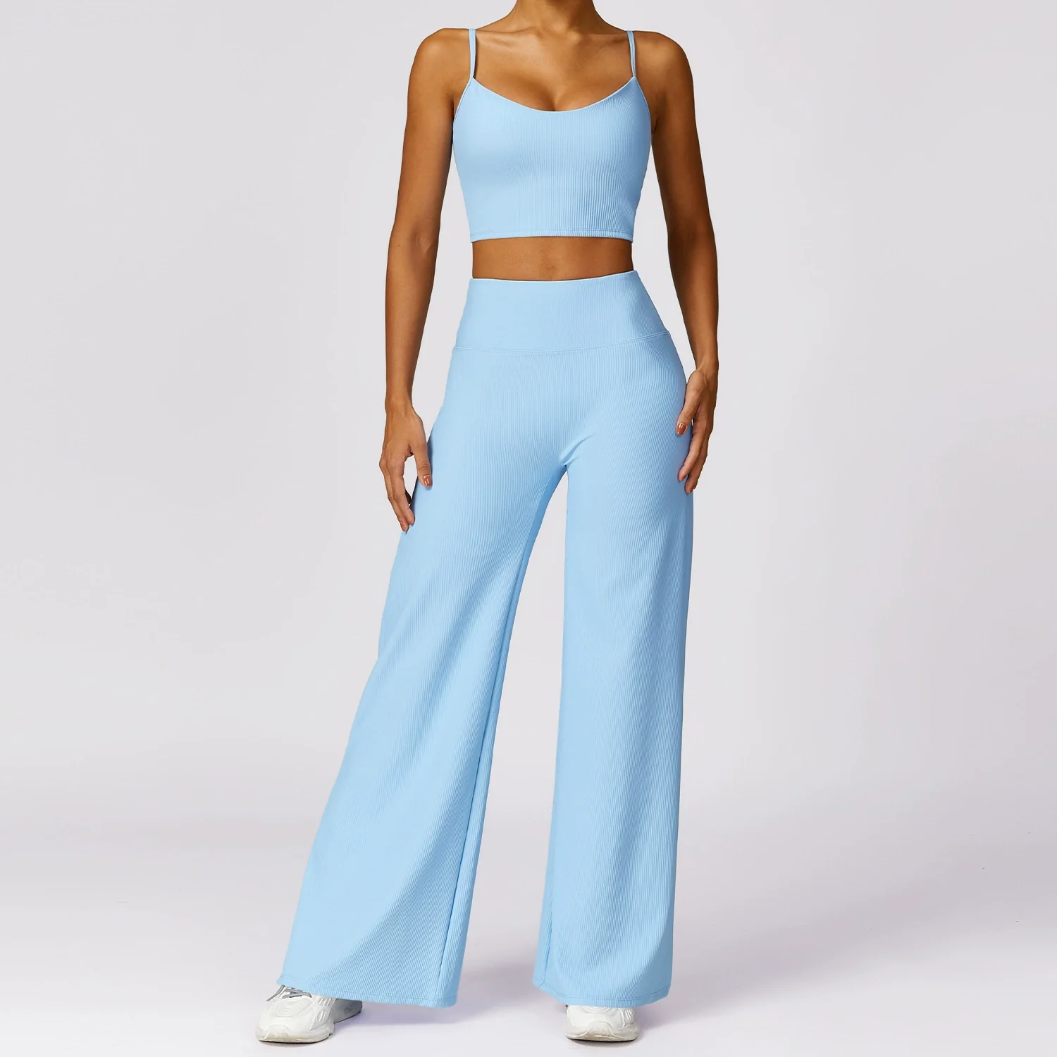 New Spring Quick-Drying Tight Beauty Back Yoga Clothes Thread Fitness Vest Suit Blazer Suit Two-piece Set - Image 7