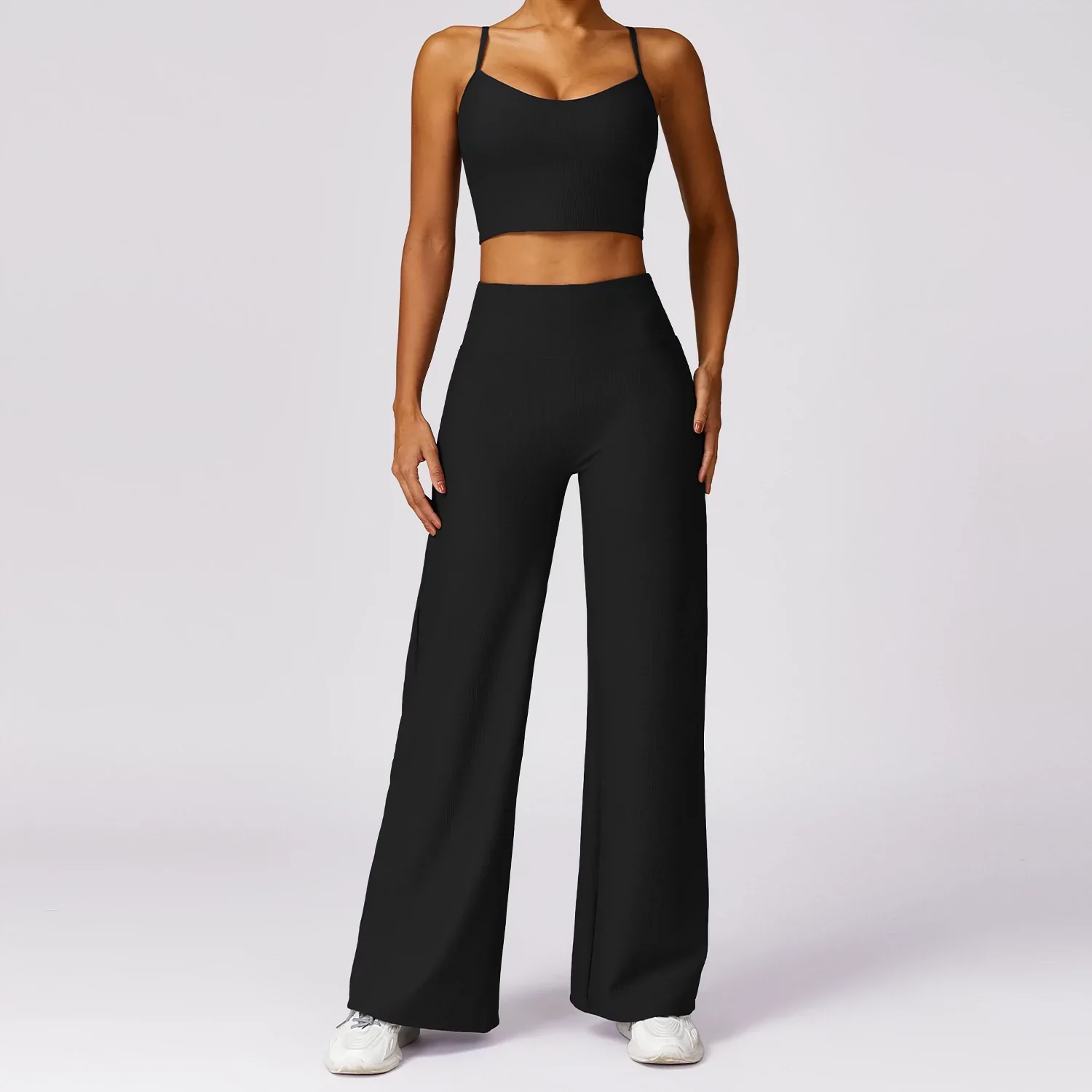 New Spring Quick-Drying Tight Beauty Back Yoga Clothes Thread Fitness Vest Suit Blazer Suit Two-piece Set - Image 8