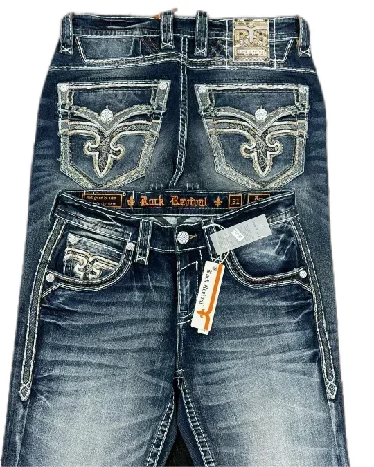 New Style Blue Embroidered Cross Pattern Jeans Vintage Streetwear Harajuku Casual Hip Hop Men and Women Y2k American Retro Jeans - Image 6