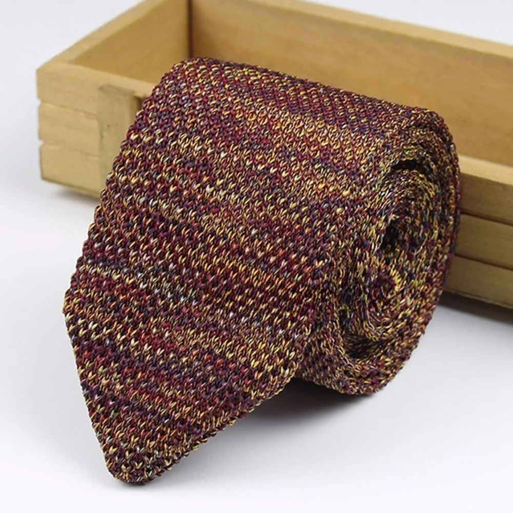New Style Gradient Fashion Men's Solid Colourful Tie Knitted Ties Necktie Normal Slim Classic Woven Cravate Narrow Neckties - Image 9