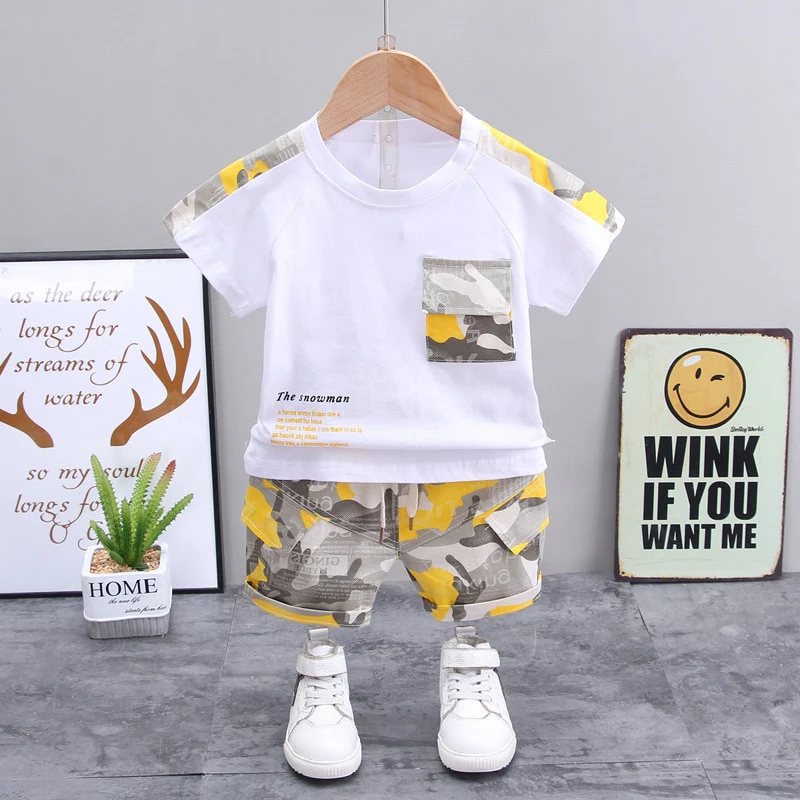 New Summer Baby Girl Clothes Suit Children Boys Cotton Cartoon T Shirt Shorts 2Pcs/sets Toddler Fashion Clothing Kids Tracksuits - Image 3