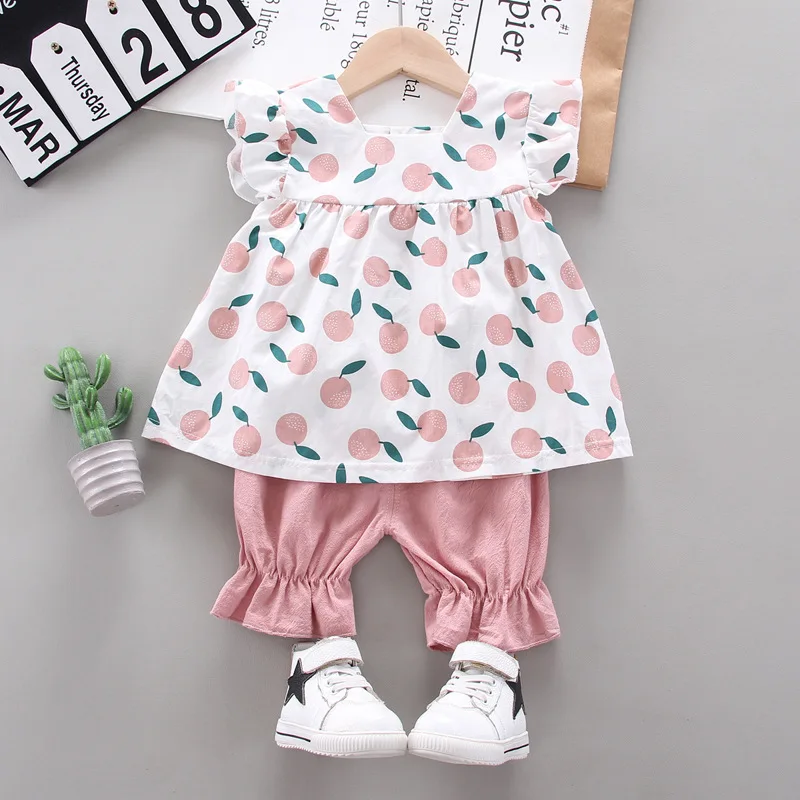 New Summer Baby Girls Clothes Children Cartoon Fashion Dress Shorts 2Pcs/sets Toddler Casual Clothing Suit Kids Outing Costume - Image 4