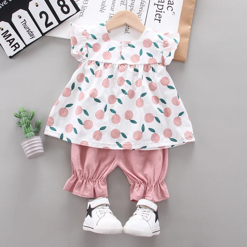 New Summer Baby Girls Clothes Children Cartoon Fashion Dress Shorts 2Pcs/sets Toddler Casual Clothing Suit Kids Outing Costume - Image 6