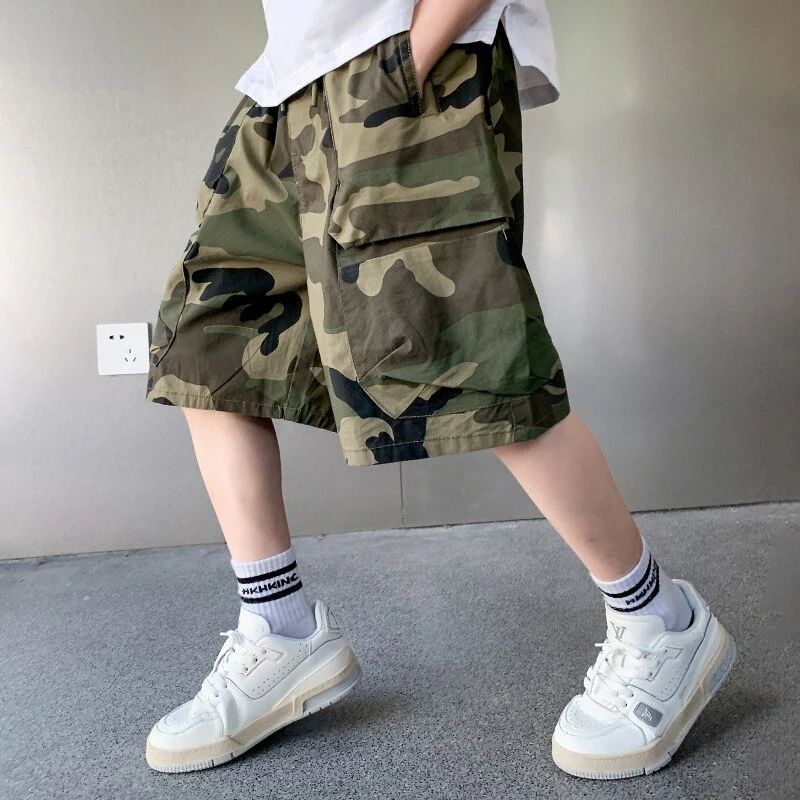 New Summer Shorts for Kid Boys Camouflage Beach Shorts Children Casual Print Cotton Pants For Age 4 5 6 7 8 9 10 11 12 13 Years - Image 2
