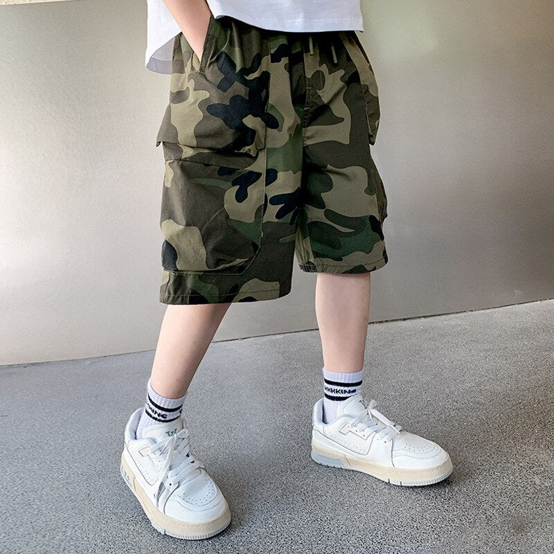 New Summer Shorts for Kid Boys Camouflage Beach Shorts Children Casual Print Cotton Pants For Age 4 5 6 7 8 9 10 11 12 13 Years - Image 3