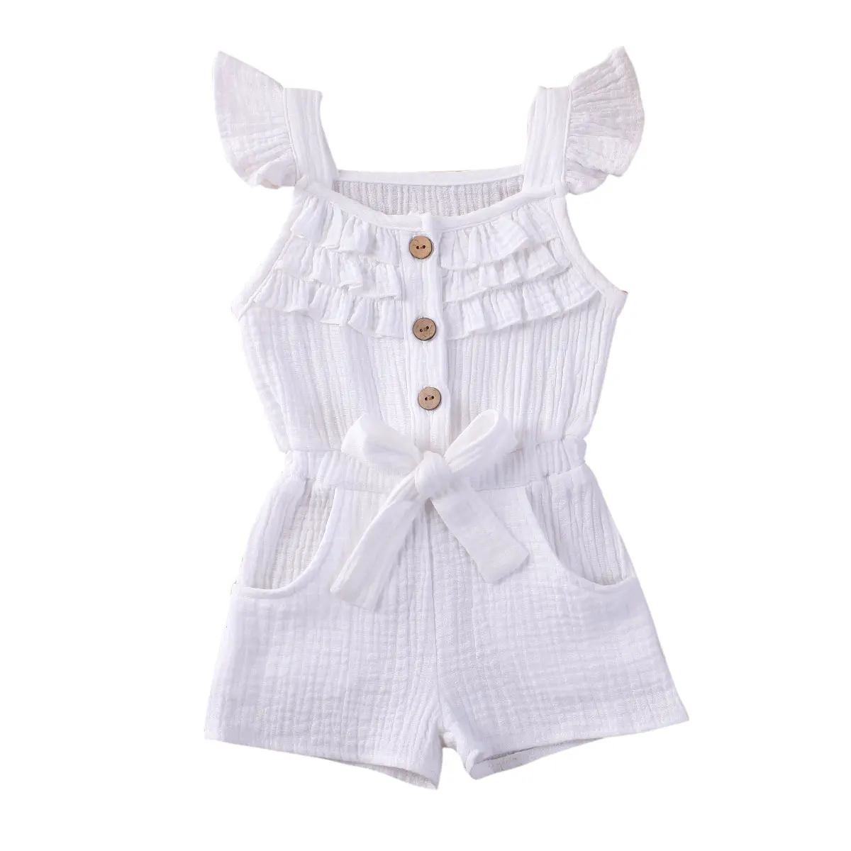 New Summer Toddler Kids Baby Girls Dress Princess Ruffle Sleeve Romper Cotton Outfits Jumpsuit Playsuit Kids Clothes 6M-5Y - Image 14