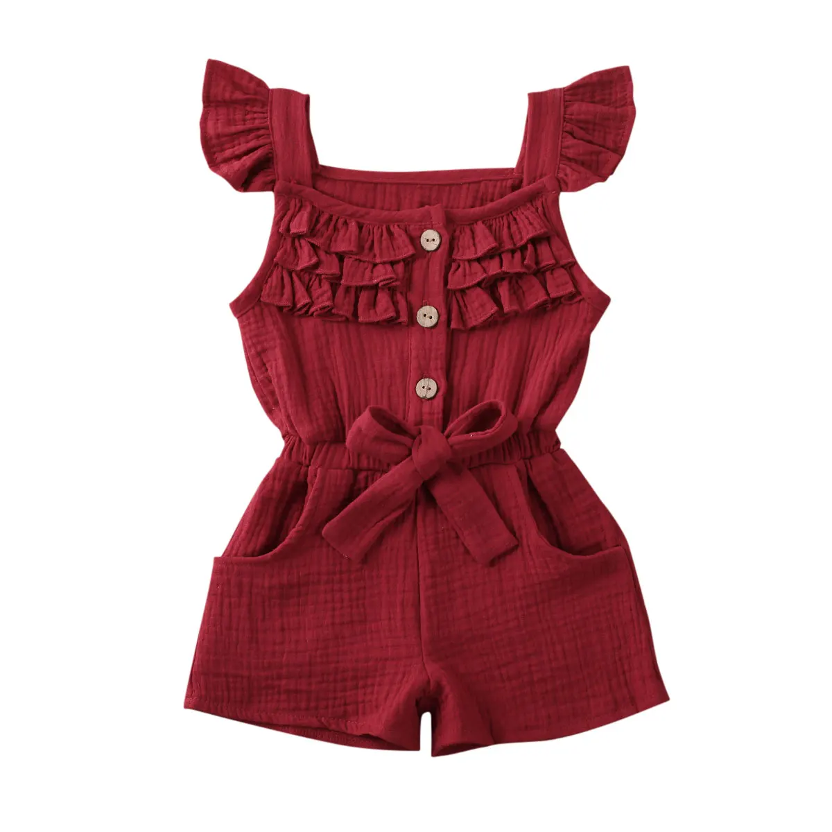 New Summer Toddler Kids Baby Girls Dress Princess Ruffle Sleeve Romper Cotton Outfits Jumpsuit Playsuit Kids Clothes 6M-5Y - Image 8