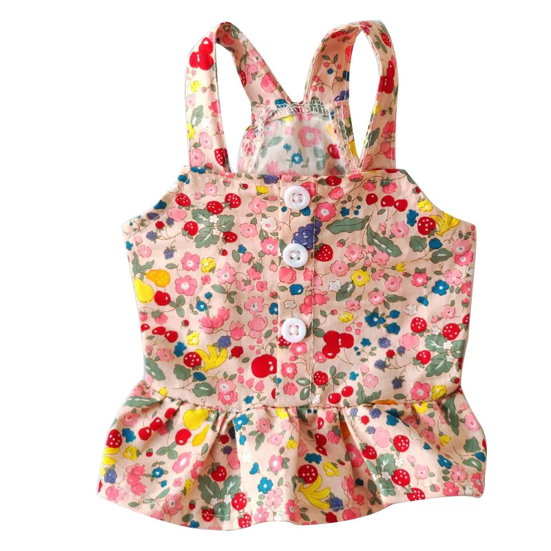 New Sweet Dog Pet Clothes Summer New Floral Flying Sleeve Short Skirt Schnauzer Dog Cat Thin Non-woven Sunflower Vest Clothes - Image 13