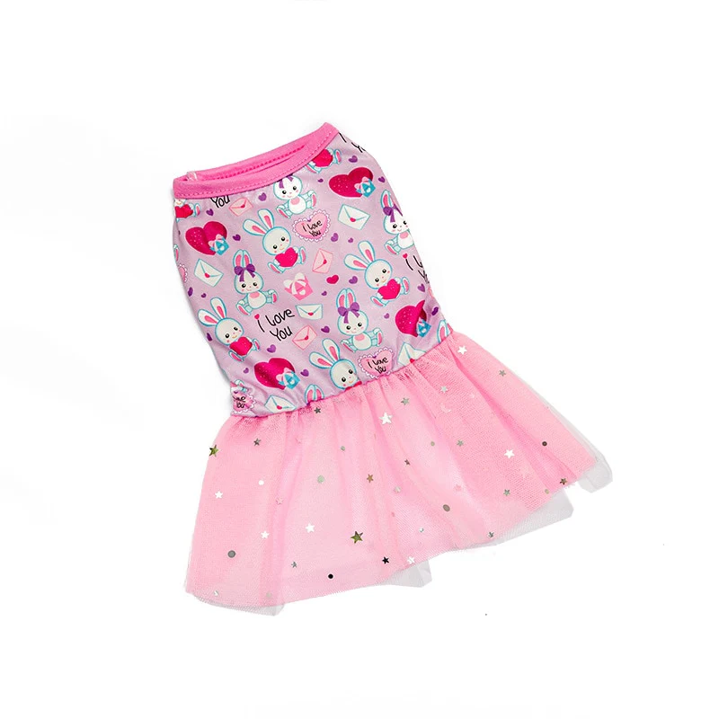 New Sweet Dog Pet Clothes Summer New Floral Flying Sleeve Short Skirt Schnauzer Dog Cat Thin Non-woven Sunflower Vest Clothes - Image 3