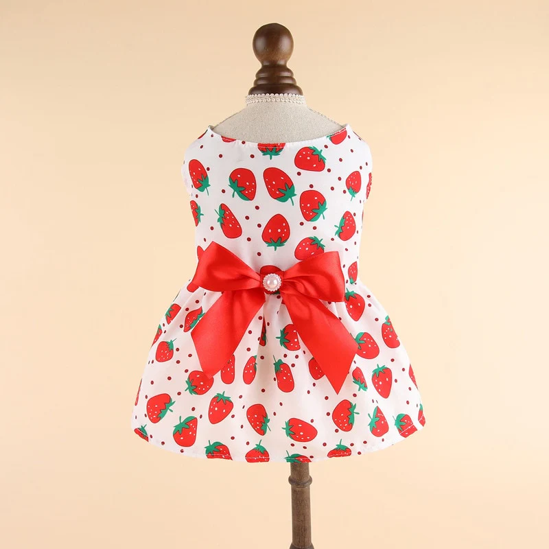 New Sweet Dog Pet Clothes Summer New Floral Flying Sleeve Short Skirt Schnauzer Dog Cat Thin Non-woven Sunflower Vest Clothes - Image 5