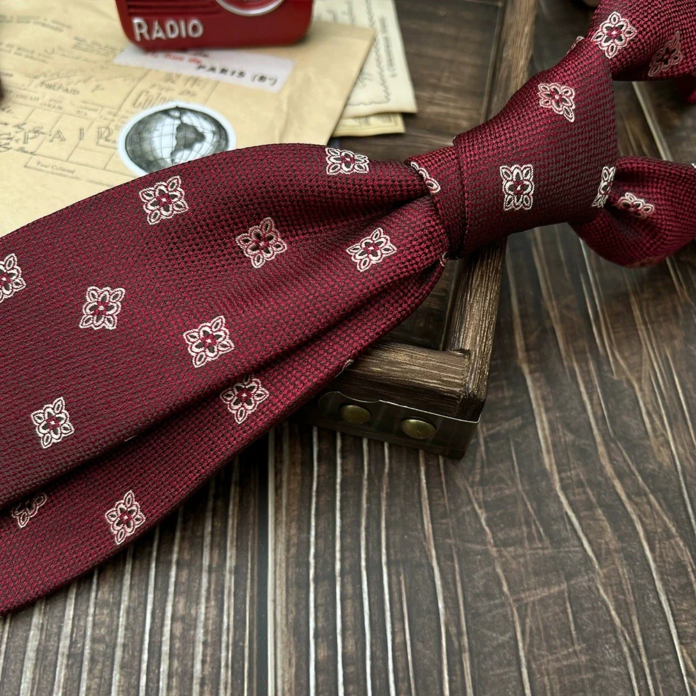 New Trendy Navy Brown Neckties For Men 7cm Formal Business Silk Neck Tie Shirt Suit Cravat Tuxedo Wedding Party Daily Wear Gifts - Image 17
