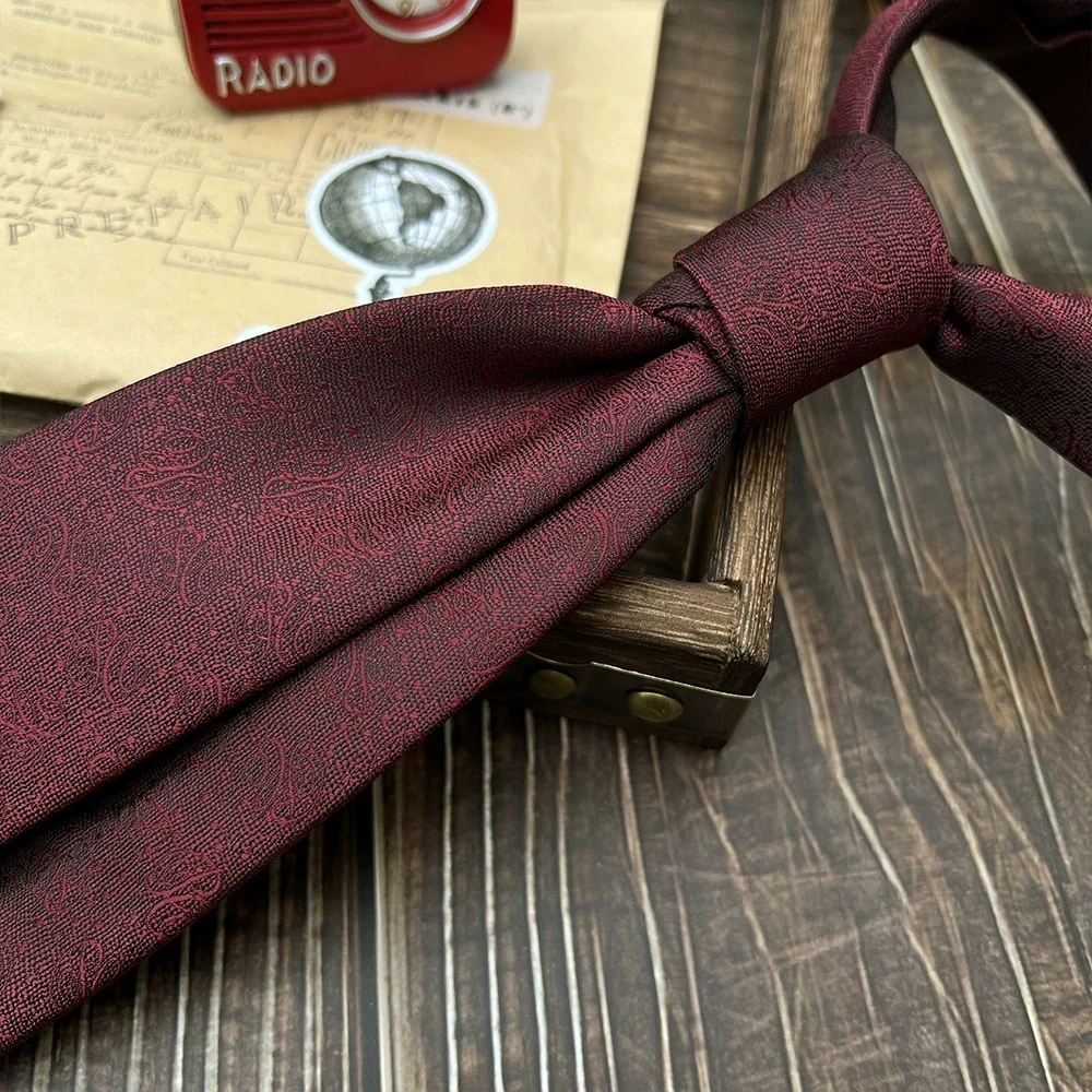 New Trendy Navy Brown Neckties For Men 7cm Formal Business Silk Neck Tie Shirt Suit Cravat Tuxedo Wedding Party Daily Wear Gifts - Image 21