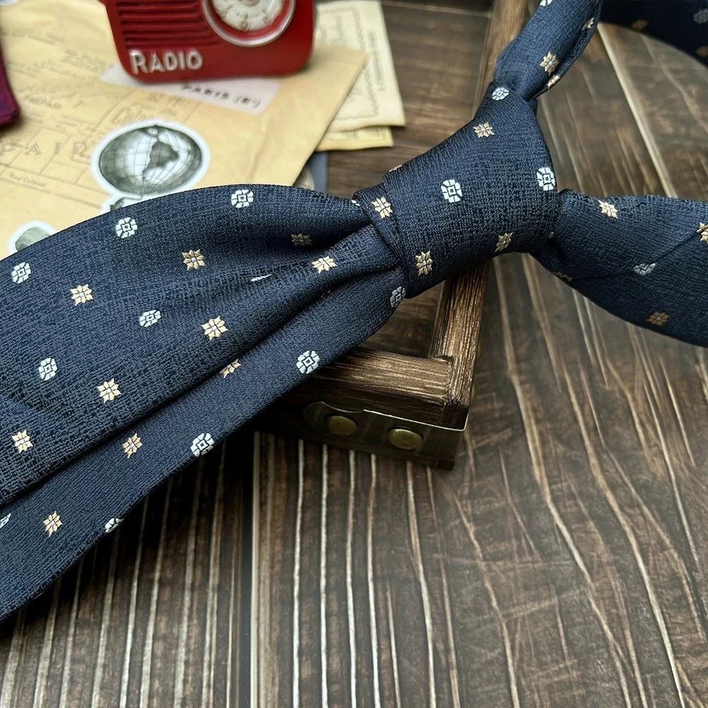 New Trendy Navy Brown Neckties For Men 7cm Formal Business Silk Neck Tie Shirt Suit Cravat Tuxedo Wedding Party Daily Wear Gifts - Image 22