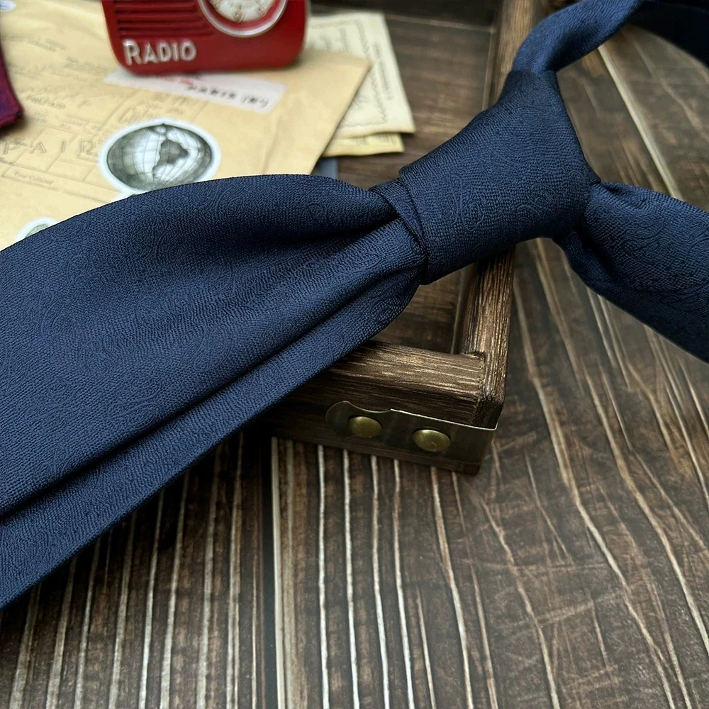 New Trendy Navy Brown Neckties For Men 7cm Formal Business Silk Neck Tie Shirt Suit Cravat Tuxedo Wedding Party Daily Wear Gifts - Image 23