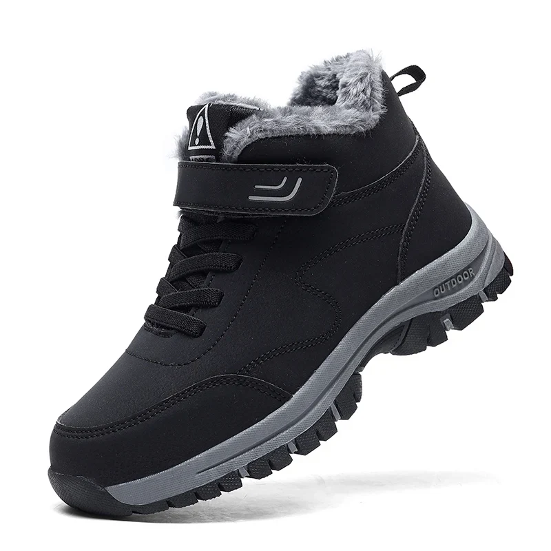 New Winter Boots for Men Waterproof PU Leather Warm Snow Ankle Boots Outdoor Warm plush Non-slip Work High-top Casual Shoes - Image 7