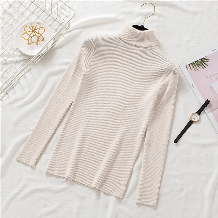 New Winter Women Knitted Turtleneck Sweater Casual Soft Polo-neck Jumper Fashion Slim Femme Elasticity Pullovers Collar Style - Image 10