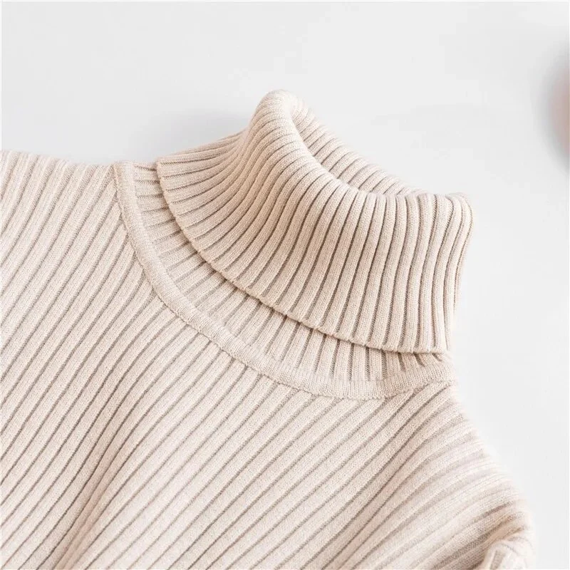 New Winter Women Knitted Turtleneck Sweater Casual Soft Polo-neck Jumper Fashion Slim Femme Elasticity Pullovers Collar Style - Image 4