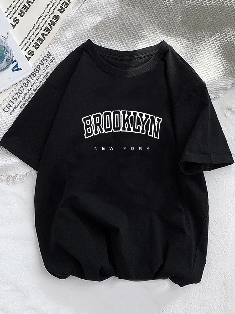 New York Brooklyn Women Graphic Printed T Shirt Girl Fashion O-neck 2023 Streewear Clothes Causal Female Y2K Tops Tee - Image 13