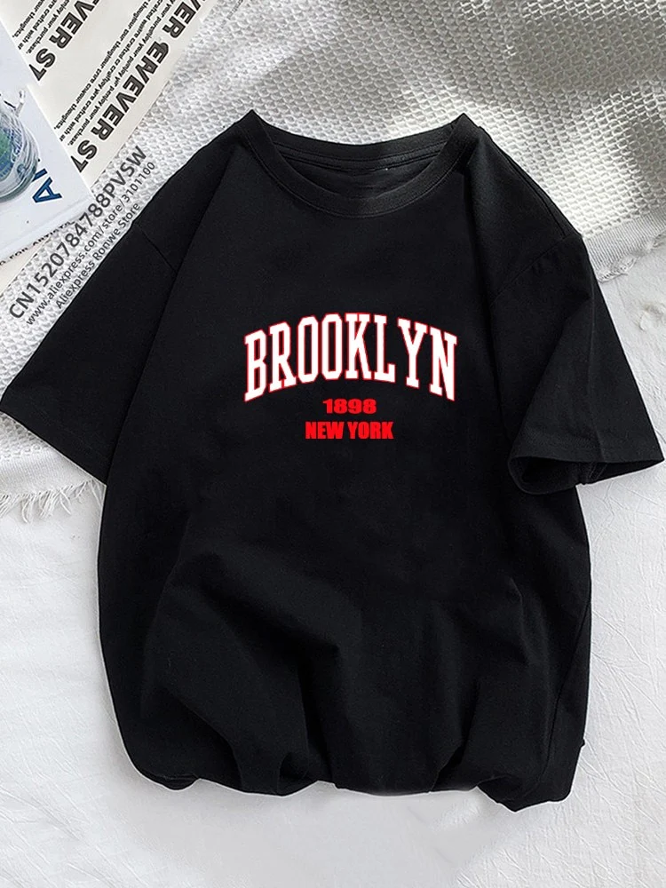 New York Brooklyn Women Graphic Printed T Shirt Girl Fashion O-neck 2023 Streewear Clothes Causal Female Y2K Tops Tee - Image 14