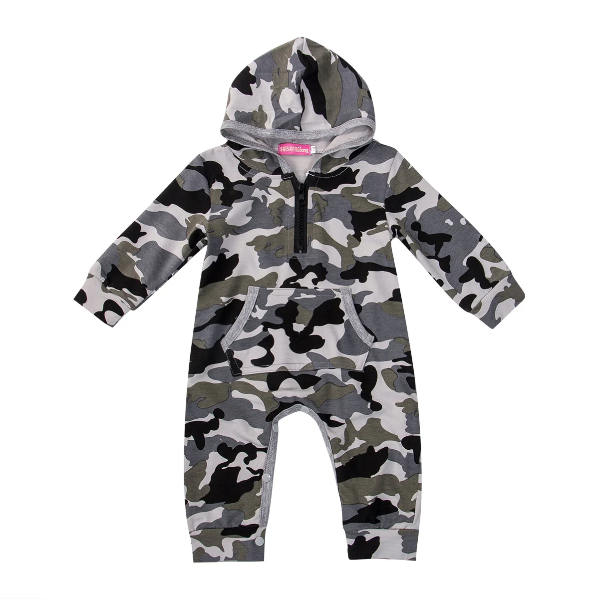 Newborn Baby Girl Boy Hooded Romper Jumpsuit Playsuit Clothes Outfit - Image 2