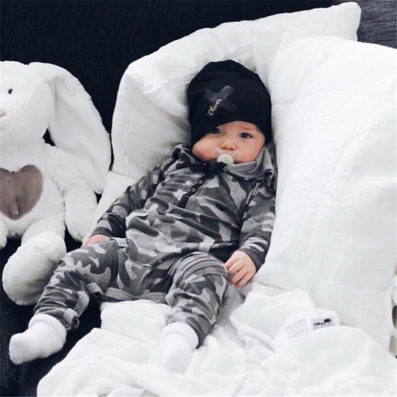Newborn Baby Girl Boy Hooded Romper Jumpsuit Playsuit Clothes Outfit - Image 6