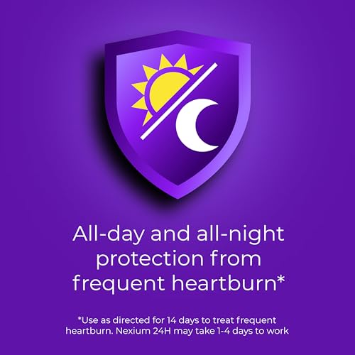 Nexium 24HR Acid Reducer Heartburn Relief Tablets for All-Day and All-Night Protection from Frequent Heartburn, Heartburn Medicine with Esomeprazole Magnesium - 42 Count - Image 8