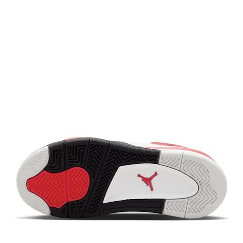 Nike Little Kid's Air Jordan 4 Retro Red Cement White/Fire Red-Black BQ7669 161 Preschool PS - Size 2.5y - Image 2