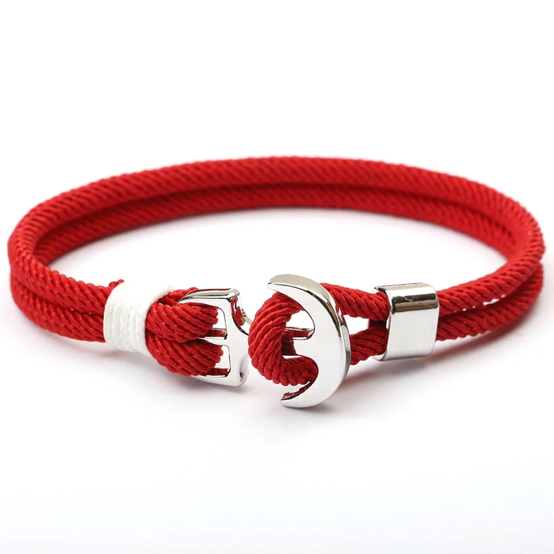NIUYITID New Red Thread Rope Women's Bracelets Pirate Charm Anchor Bracelet On Hand pulsera hilo armbandjes dames - Image 7