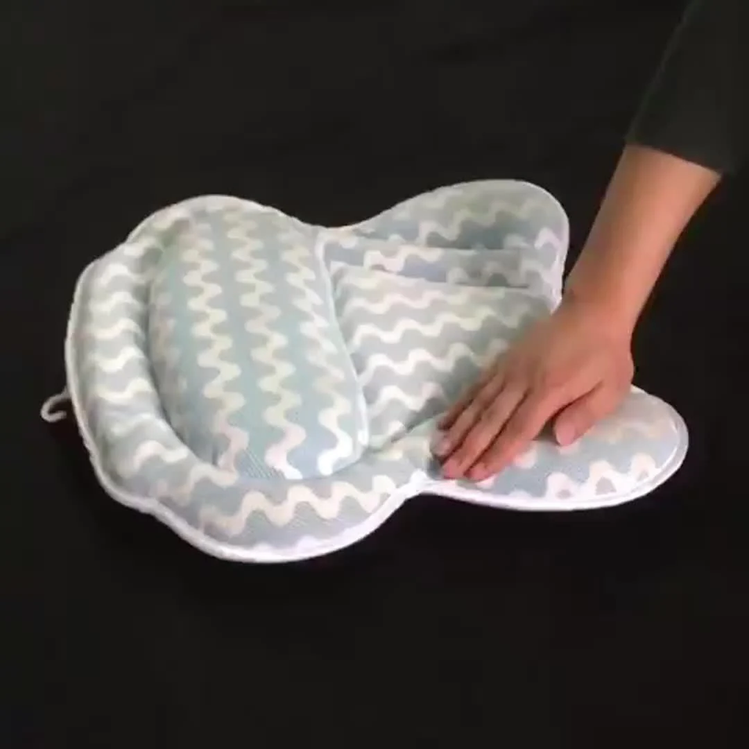 Non-Slip Bath Pillow for Head, Neck, and Back Support - 4D Air Mesh Soft Tub Pillow with 6 Suction Cups - Perfect for Spa Cushion and Tub Use - White - Image 9