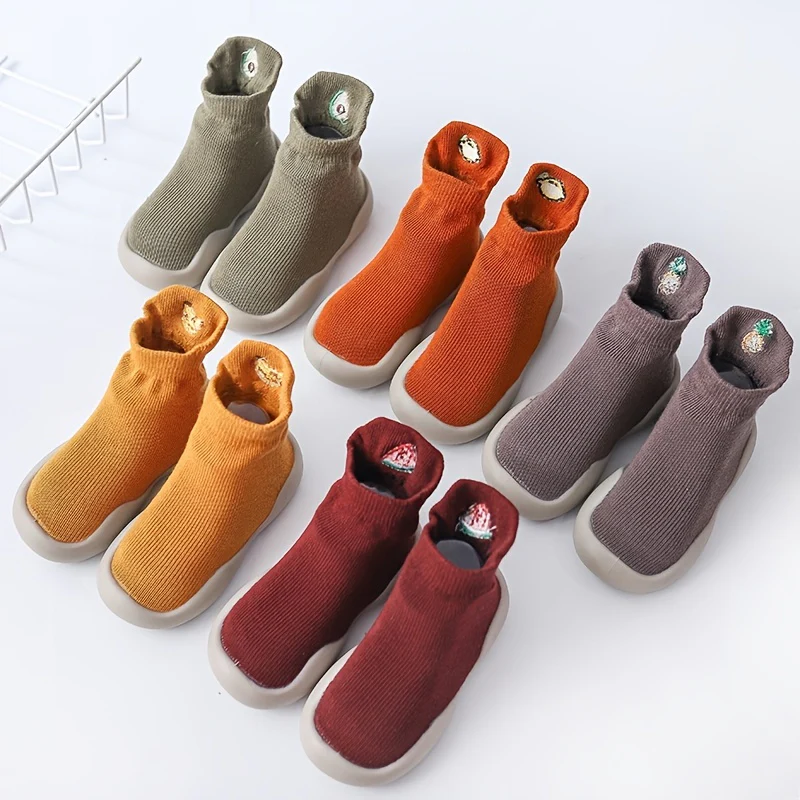 Non-Slip Fruit Print Toddler Baby Socks - Image 5