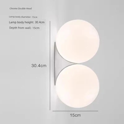 Nordic Style Wall Lamp Minimalist Modern Art Designer Special Creative Glass round Ball Decoration Aisle Bedroom Bedside Lamp - Image 9