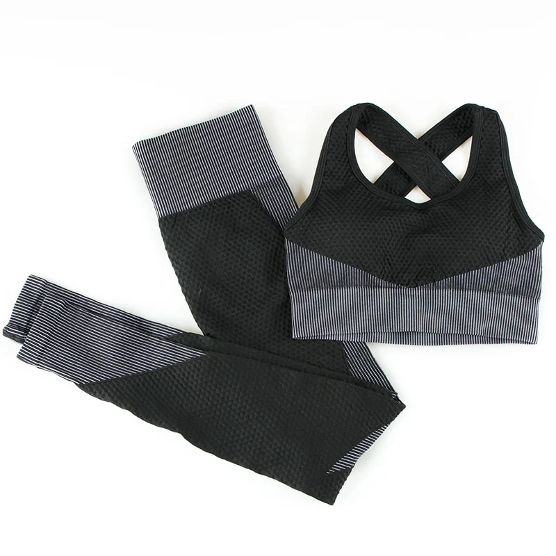 Seamless Women Gym Set Yoga Set 2/3 Pieces Set Zipper Long Sleeve ShirtsHigh Wait Leggings Sport Clothes Sport Suit - Image 15