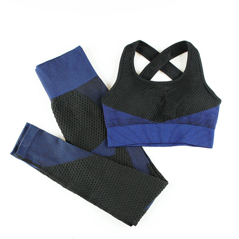 Seamless Women Gym Set Yoga Set 2/3 Pieces Set Zipper Long Sleeve ShirtsHigh Wait Leggings Sport Clothes Sport Suit - Image 19