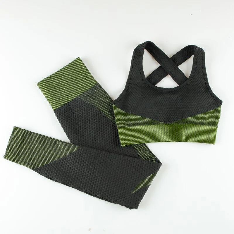 Seamless Women Gym Set Yoga Set 2/3 Pieces Set Zipper Long Sleeve ShirtsHigh Wait Leggings Sport Clothes Sport Suit - Image 7