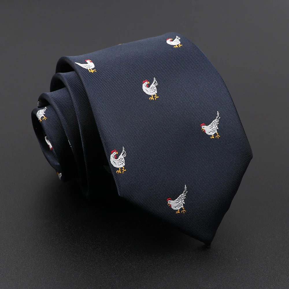 Novelty Men's Tie Floral Feather Elk Geometric Patten Red Blue Neckties Leisure Business Daily Wear Cravat Wedding Party Gift - Image 24