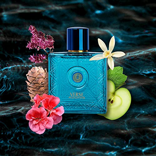 NovoGlow Verse Adonis for Men 3.4 Fl. Oz. 100ml Men's Perfume Carrying Pouch Refreshing Combination of Woody Floral & Fruity Scents - Masculine Scent Lasts All Day A Gift for Any Occasion - Image 6