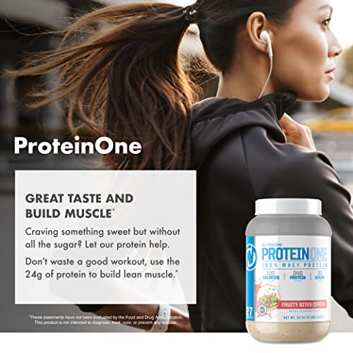 NutraOne ProteinOne Whey Protein Promote Recovery and Build Muscle with a Protein Shake Powder for Men & Women (Caramel Cookie Crunch, 2 LB) - Image 3