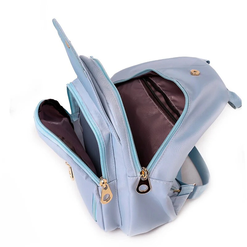 Nylon Backpack Fashion Women Small Travel Backpacks Zipper Closure Oxford Daypack Schoolbag School Bag Set For Teen Bookbag - Image 5
