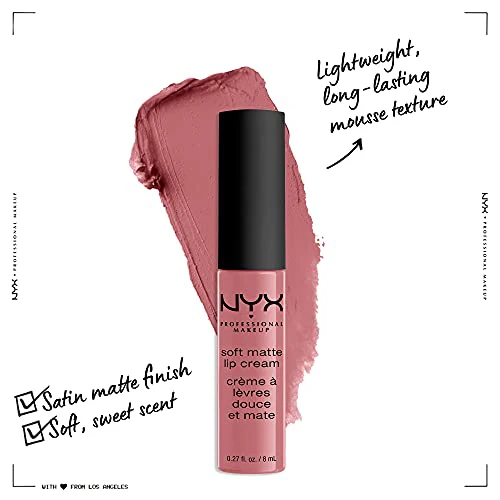 NYX PROFESSIONAL MAKEUP Soft Matte Lip Cream, Lightweight Liquid Lipstick - Beijing (Light Dusty Rose) - Image 6