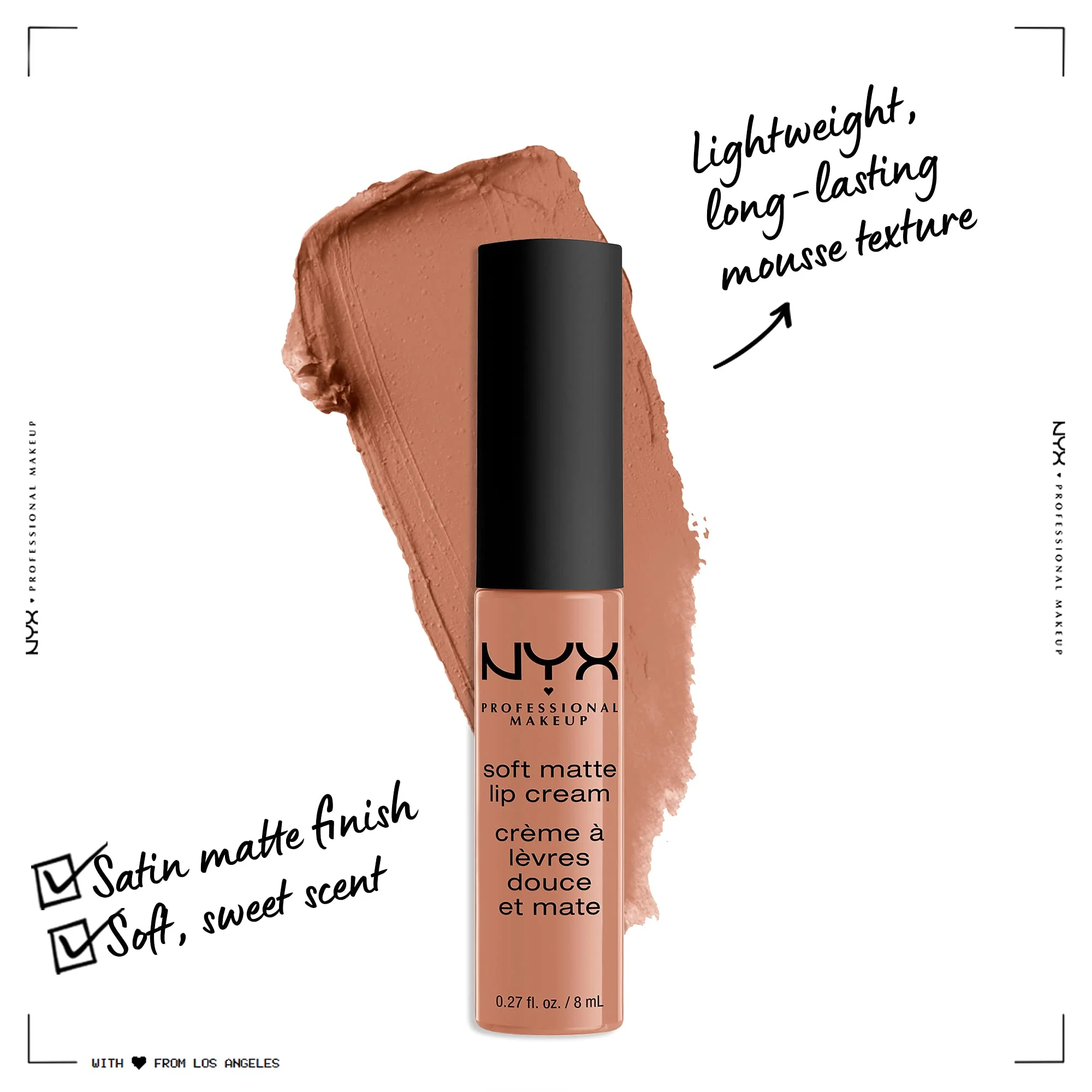 NYX PROFESSIONAL MAKEUP Soft Matte Lip Cream, Lightweight Liquid Lipstick - Cape Town (Nude Sand) - Image 7