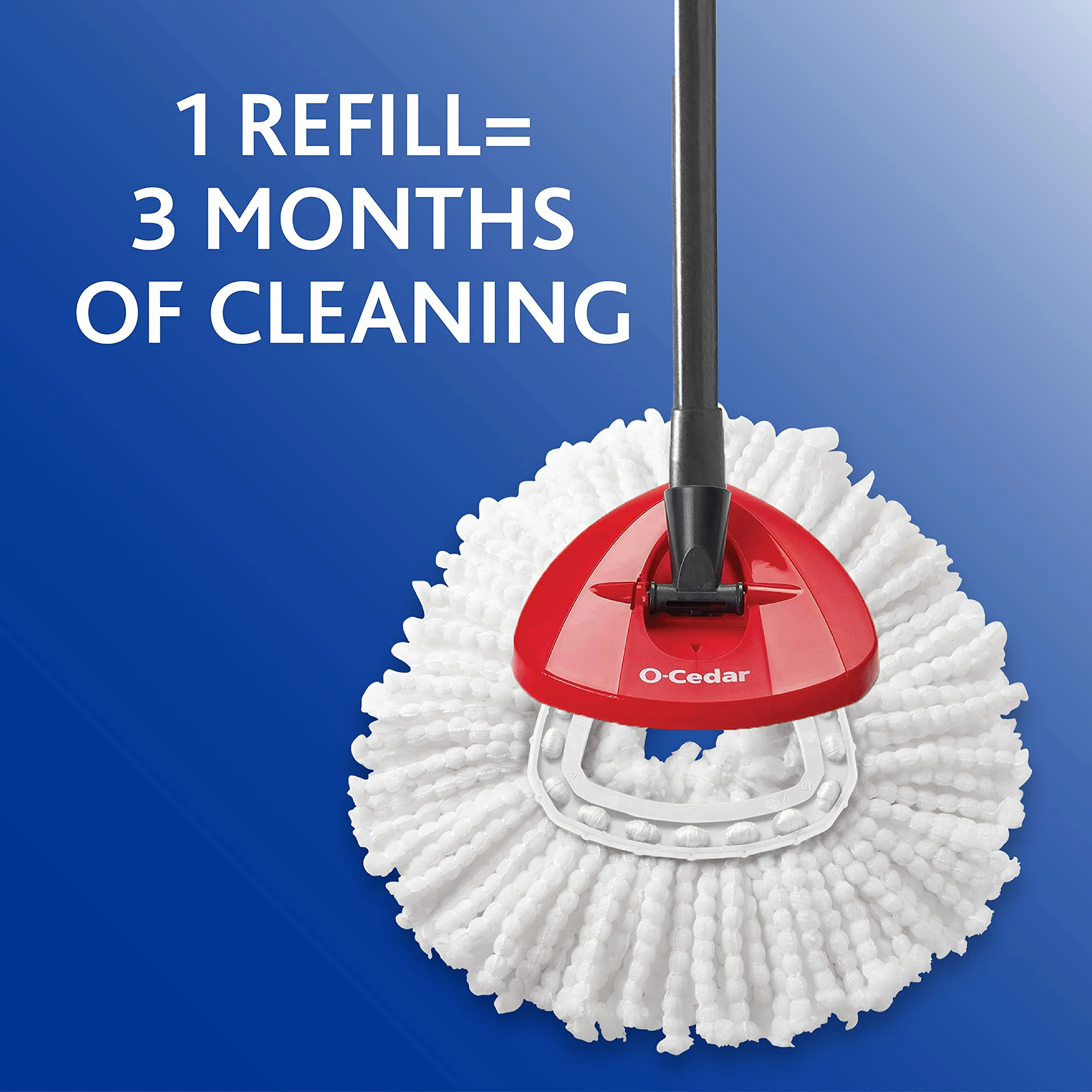 O-Cedar Easywring Microfiber Spin Mop & Bucket Floor Cleaning System with 3 Extra Refills - Image 5