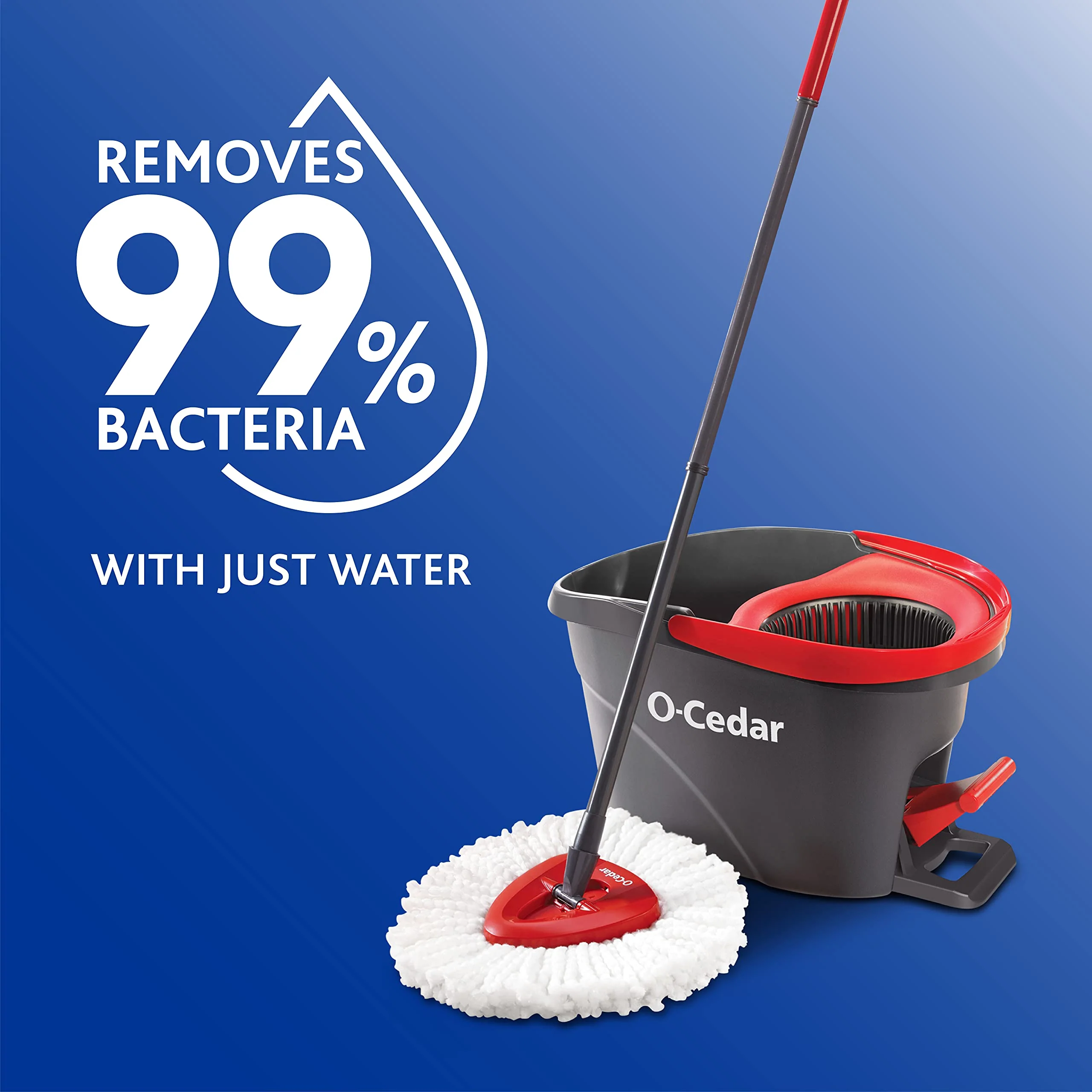 O-Cedar Easywring Microfiber Spin Mop & Bucket Floor Cleaning System with 3 Extra Refills - Image 9