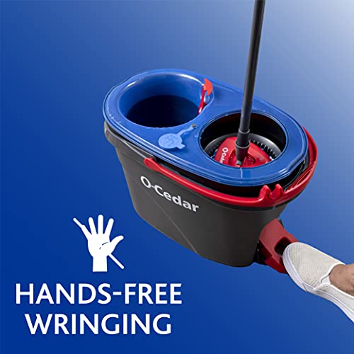 O-Cedar EasyWring RinseClean Microfiber Spin Mop & Bucket Floor Cleaning System, Grey - Image 5