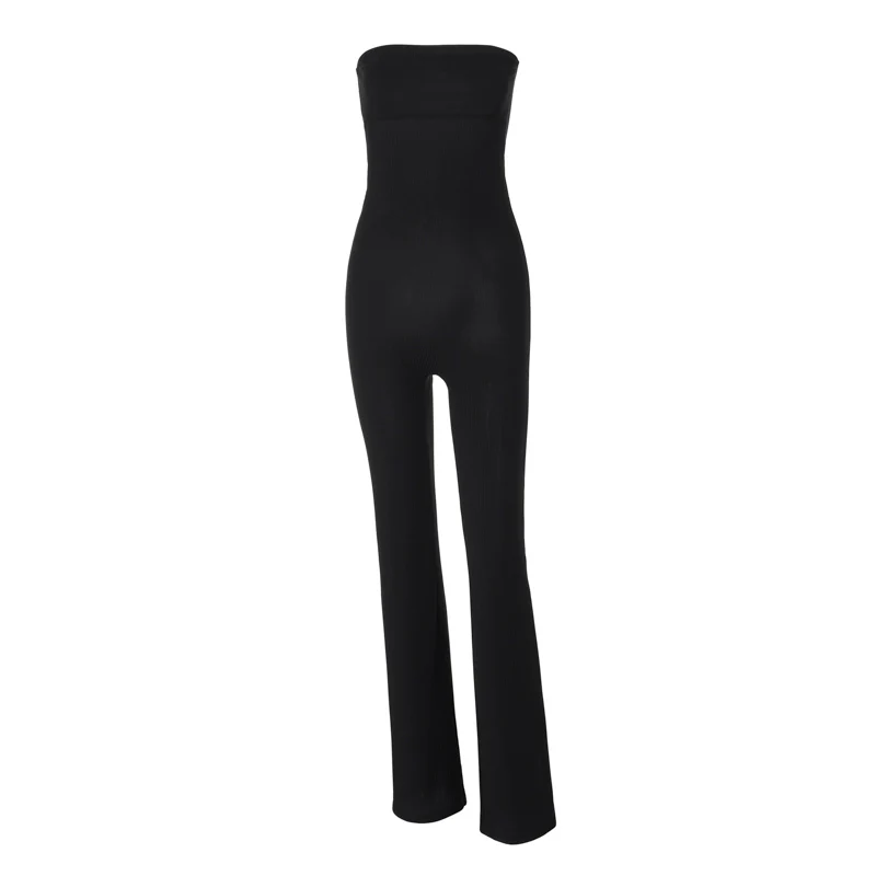 off-Shoulder Collar Backless High Waist Stretch Silm Long Tube Top - Image 7